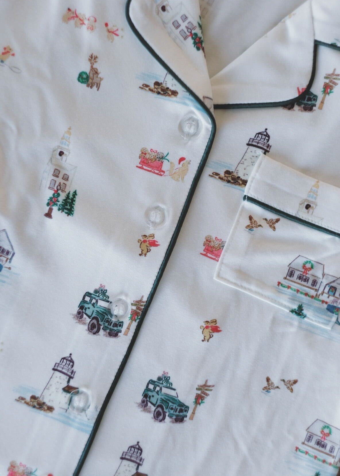 Women's Pajama Set in Coastal Christmas