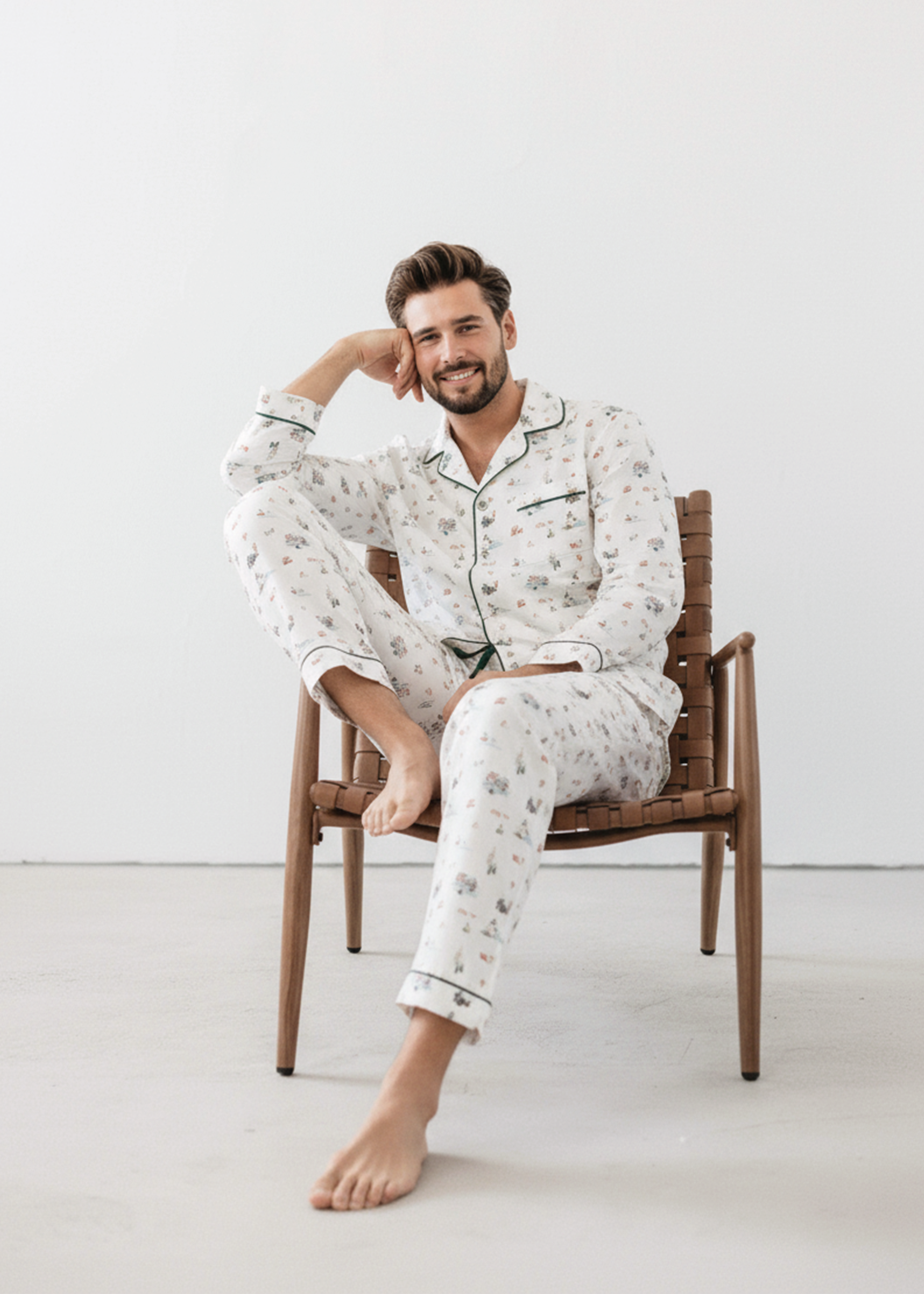Men's Pajama Set in Coastal Christmas