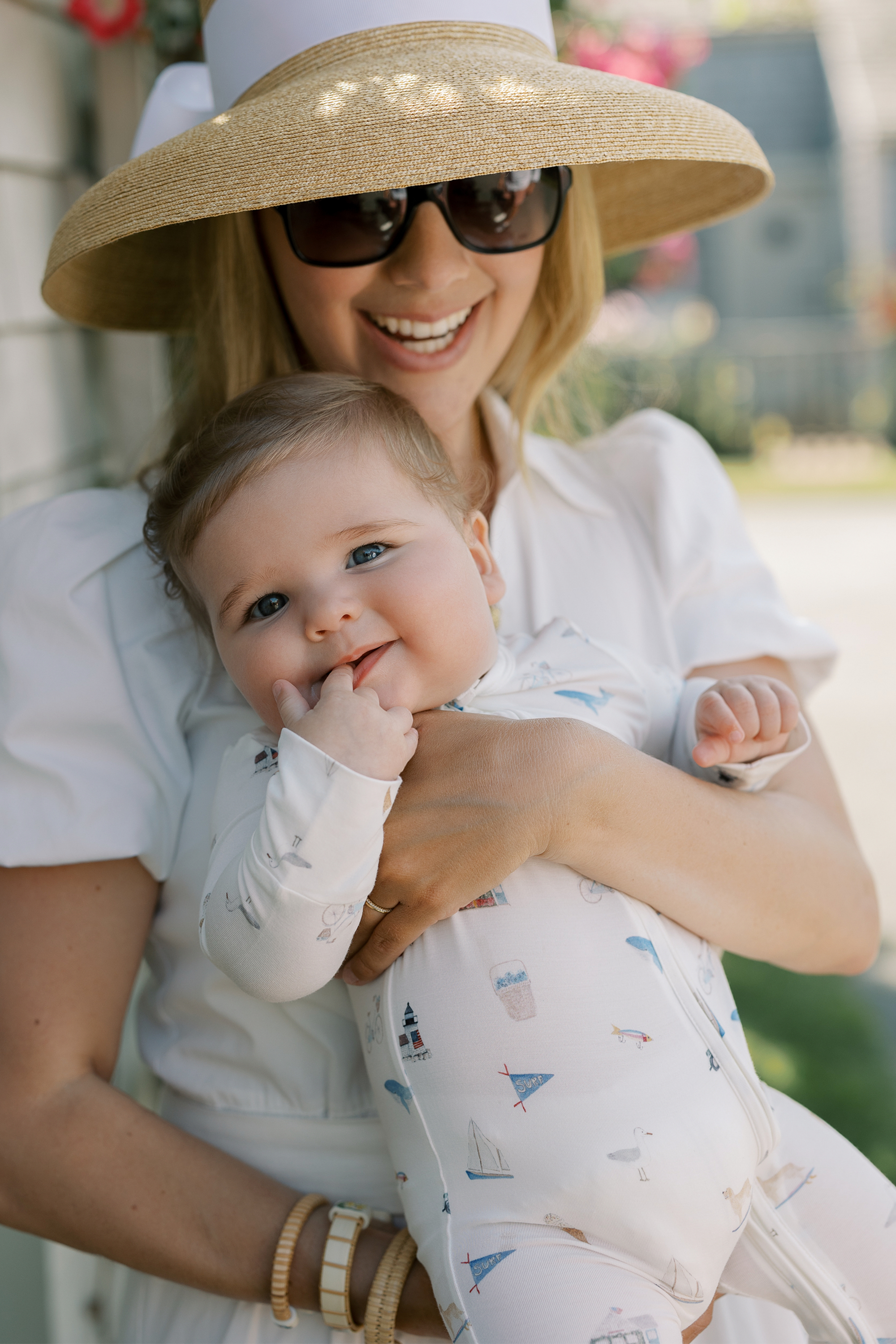 Zip Footie in Nantucket Summer