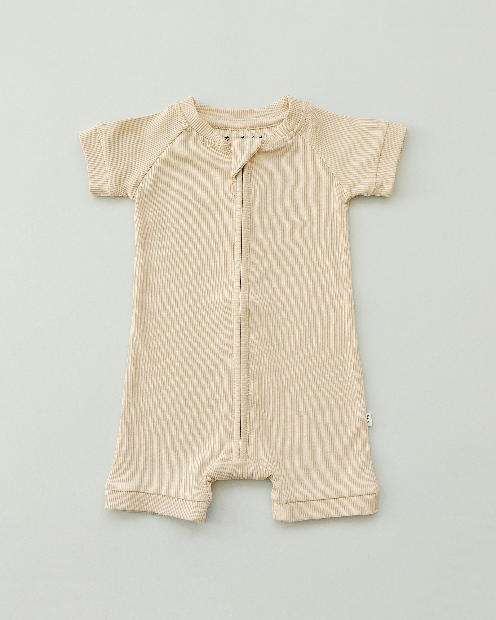 Ribbed Zip Romper