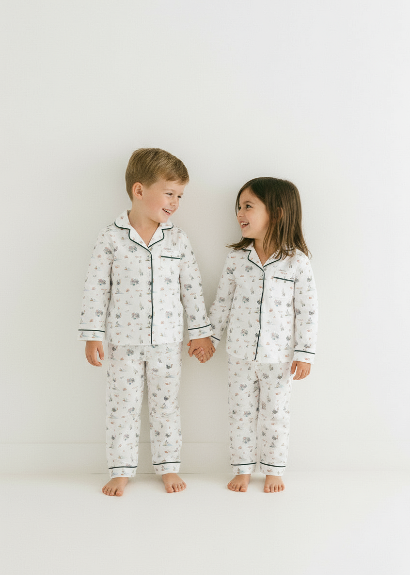 Two-Piece Lounge Set in Coastal Christmas