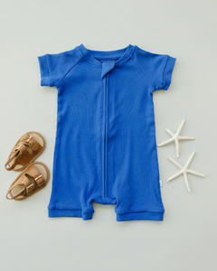 Ribbed Zip Romper