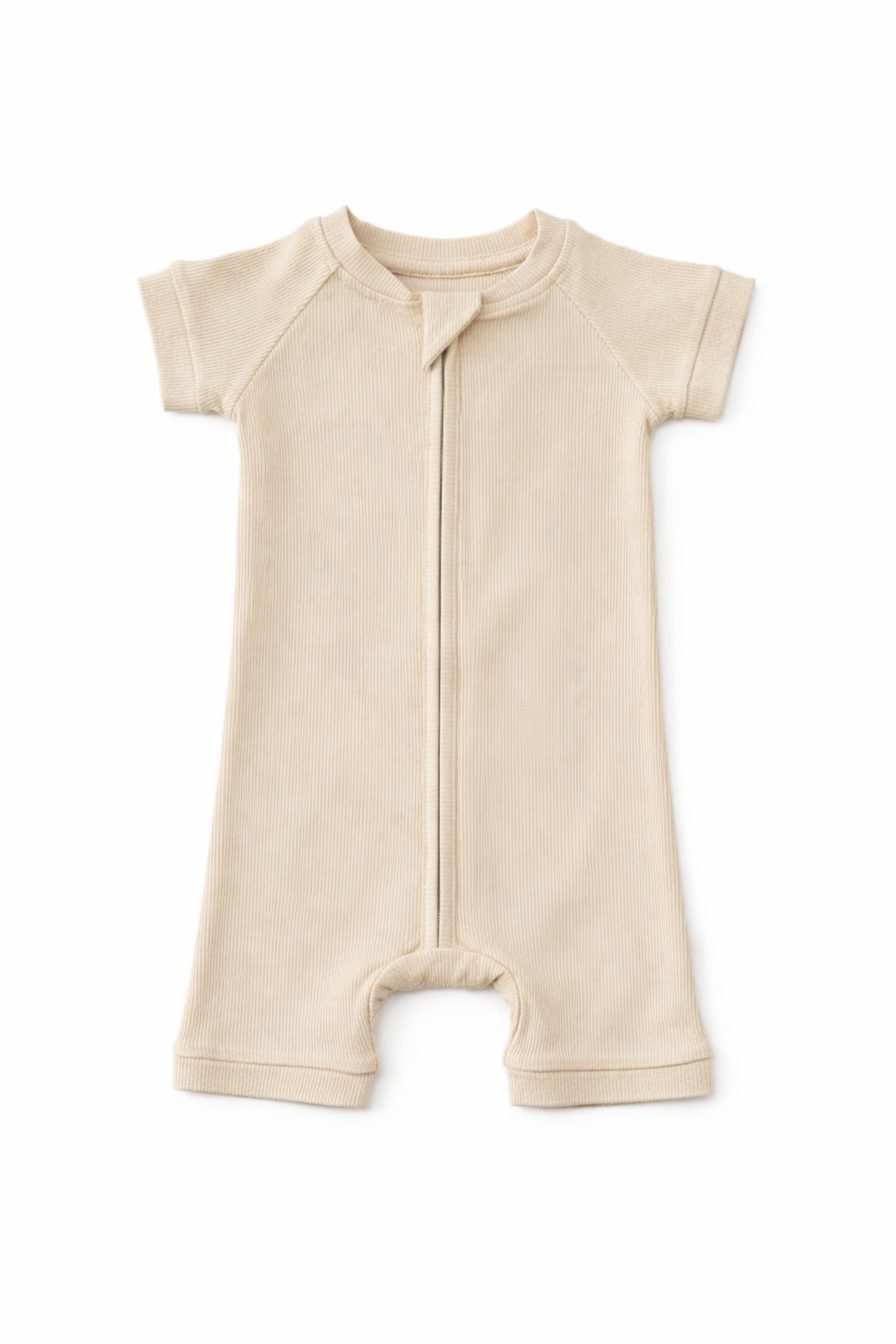 Ribbed Zip Romper